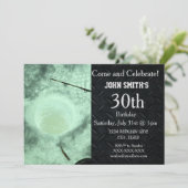 険しい大人の氷の魚釣りの人の誕生日の招待状 招待状 (スタンド正面)