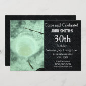 険しい大人の氷の魚釣りの人の誕生日の招待状 招待状 (正面/裏面)