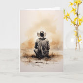 "険しい旅のナビゲーション"ウェスタン悔やみや弔慰 カード (黄色い花)