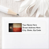 険しい木材テキサス州国旗 ラベル (インサイチュ)