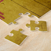 険しい木材ニューメキシコ国旗 ジグソーパズル (側面)