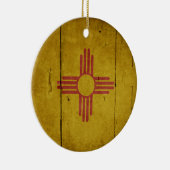 険しい木材ニューメキシコ国旗 セラミックオーナメント (右)