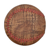 険しい栗のオークの木目 野球ボール (正面左)