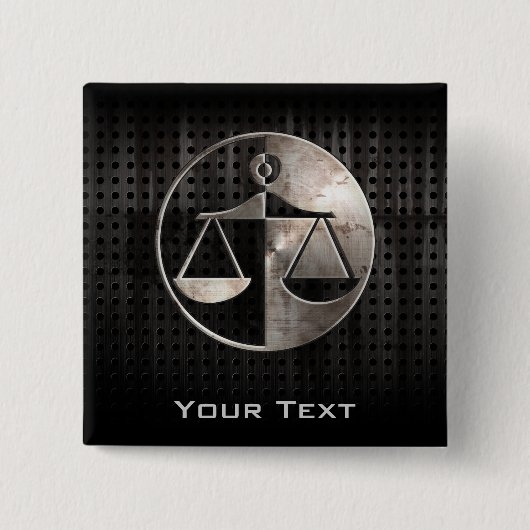 険しい正義のスケール 缶バッジ (正面)
