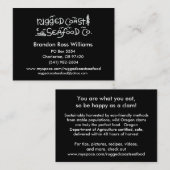 険しい海岸の名刺 名刺 (正面/裏面)