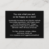 険しい海岸の名刺 名刺 (裏面)