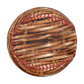 険しい籐のバスケットの外観 野球ボール (正面左)