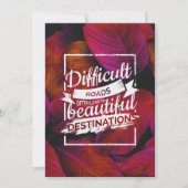 険しい道は美しい目的地に続く 招待状 (正面)