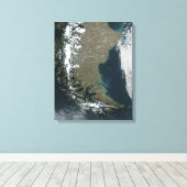 険しい雪をかぶったアンデス山脈 キャンバスプリント (インサイチュ (ウッドフロア))