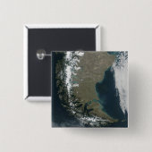 険しい雪をかぶったアンデス山脈 缶バッジ (正面&裏面)