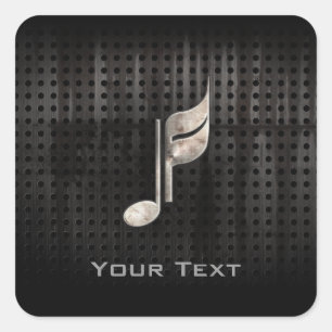 険しい音楽ノート スクエアシール