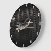 険しい飛行機 ラージ壁時計 (傾斜)