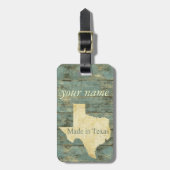 険しく動揺してで古い板のテキサス州の荷物のラベル ラゲッジタグ (正面縦)