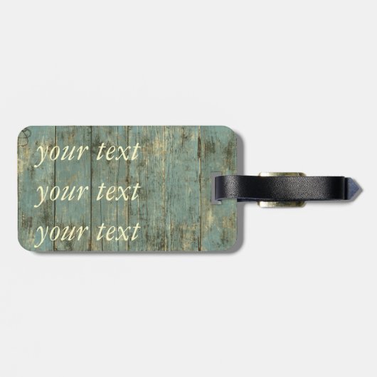 険しく動揺してで古い板のテキサス州の荷物のラベル ラゲッジタグ (裏面横)