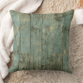 険しく動揺してで古い板の青の装飾用クッション クッション (ブランケット)