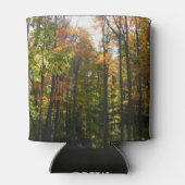 陽ざしの紅葉林 秋の風景 缶クーラー (裏面)
