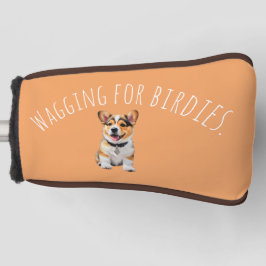 陽だまりのようなあたたかな色のコーギー「Wagging for Birdies」 ゴルフヘッドカバー
