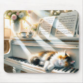 陽だまりのピアノと猫のカントリーロア マウスパッド (正面)
