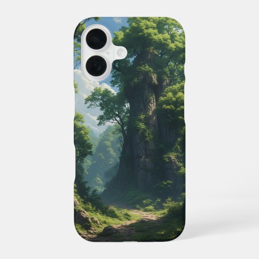 陽だまりの森の小道 iPhone 16ケース (裏面)