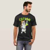 陽イオン かわいい 科学 猫 ポジティブ 元素 化学 Tシャツ (正面フル)