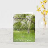 陽光に揺れ考えるながら カード (黄色い花)