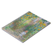 陽光に満ちた庭の小道と子供たちのノートブック ノートブック (左側)