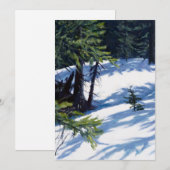 陽光に輝くコロラドの山の雪景色 シーズンカード (正面/裏面)