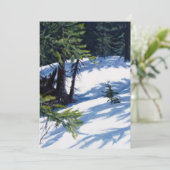 陽光に輝くコロラドの山の雪景色 シーズンカード (スタンド正面)