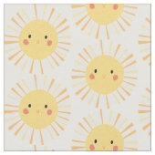 陽光の明るいかわいい黄色のおもしろい ファブリック (クローズアップ)