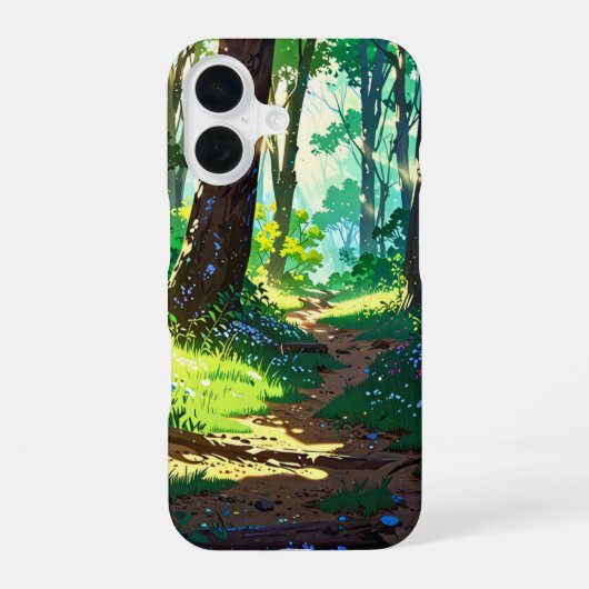 陽光の春の森 iPhone 16ケース (裏面)