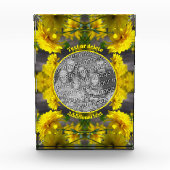 陽光の花パーソナライズされたを加える フォトブロック (正面)