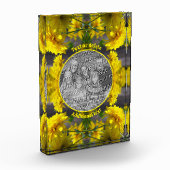 陽光の花パーソナライズされたを加える フォトブロック (左)