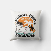 陽光素晴らしの猫 – トロピカルキャット クッション (裏面)