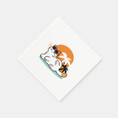 陽光素晴らしの猫 – トロピカルキャット スタンダードカクテルナプキン (角)