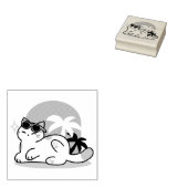 陽光素晴らしの猫 – トロピカルキャット ラバースタンプ (押印)