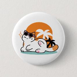 陽光素晴らしの猫 – トロピカルキャット 缶バッジ