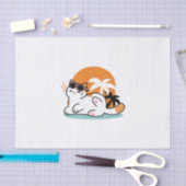 陽光素晴らしの猫 – トロピカルキャット 薄葉紙 (クラフト)