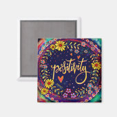 陽性かわいらしおもしろいカラフル検査 マグネット (正面/裏面)