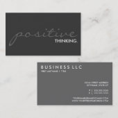 陽性の考えること。 (カスタマイズ可能な色) 名刺 (正面/裏面)