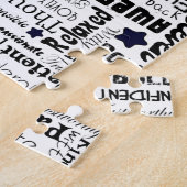 陽性はタイポグラフィを言い表わします ジグソーパズル (側面)