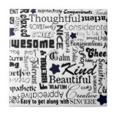 陽性はタイポグラフィを言い表わします タイル (正面)