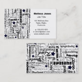 陽性はタイポグラフィを言い表わします 名刺 (正面/裏面)