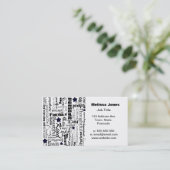 陽性はタイポグラフィを言い表わします 名刺 (スタンド正面)