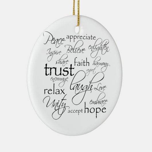 陽性は項目を言い表わします セラミックオーナメント (右)