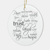 陽性は項目を言い表わします セラミックオーナメント (左)