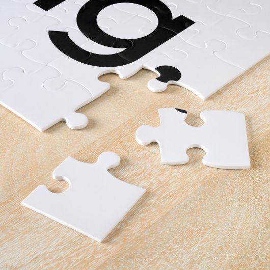 陽性感動的引用文 |白黒 ジグソーパズル (側面)