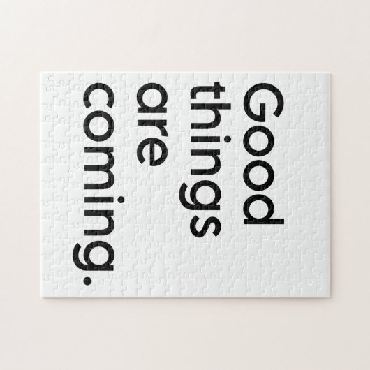 陽性感動的引用文 |白黒 ジグソーパズル (横)