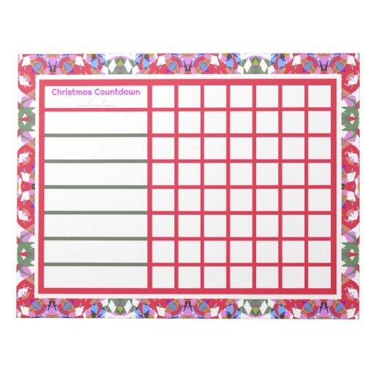 陽気すてきなクリスマスウィークリーリマインダープランナー ノートパッド (正面)