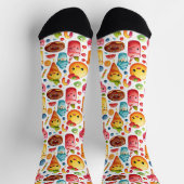 陽気でおもしろいかわいいスイーツ ソックス (上部)