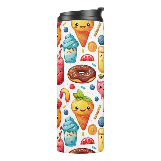陽気でおもしろいかわいいスイーツ タンブラー (回転左)